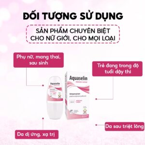 Lăn khử mùi Nữ Aquaselin - Không cồn giảm mồ hôi 72h 02
