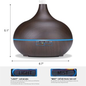 Máy khuếch tán tinh dầu Có chế độ hẹn giờ - Đèn led
