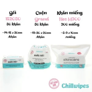 Khăn mặt khô Chillwipes dùng một lần 2