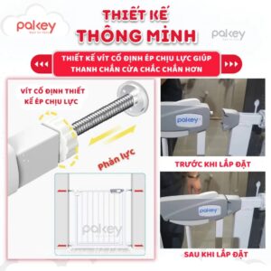 Thanh chắn cửa cầu thang Pakey Không khoan tường 02-min