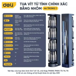 Bộ dụng cụ Tua vít Deli Tool nhiều chi tiết