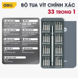 Bộ dụng cụ Tua vít Deli Tool nhiều chi tiết