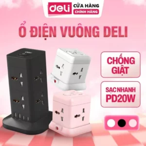 Ổ điện đa năng DELI sạc nhiều thiết bị