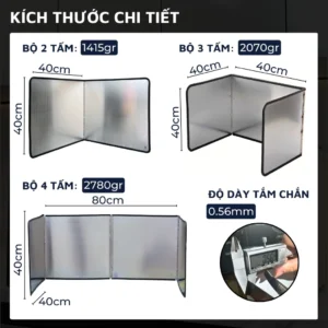 Tấm chắn dầu mỡ inox nhà bếp Dandihome